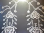 Шейно-височное украшение. Серебро, позолота. Скань, инкрустация. Конец XVIII - начало XIX века.